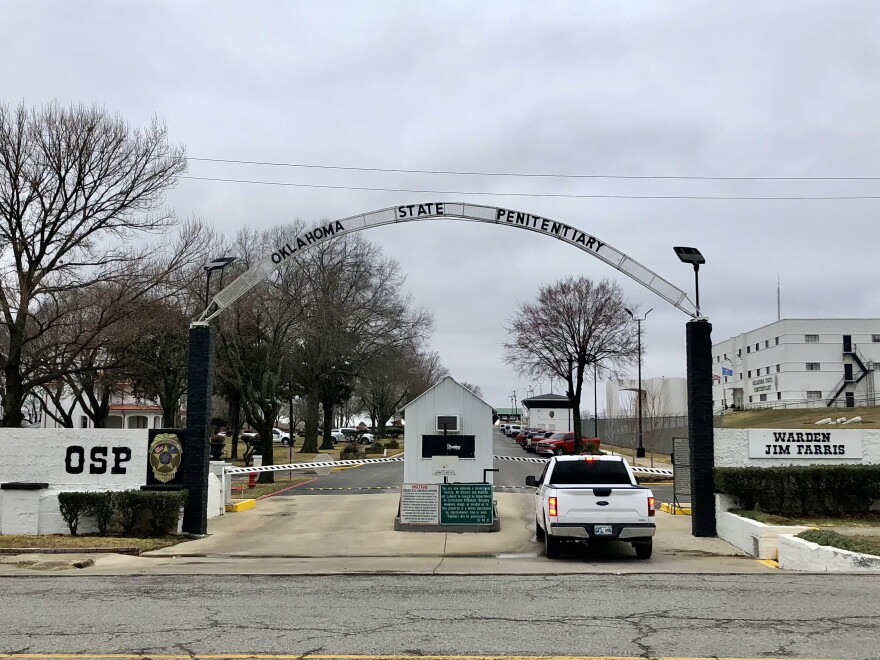 Entrance to Oklahoma State Penitentiary in McAlester, Oklahoma