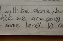 A child's diary entry that reads 'God's will be done, but I think we are going to get some land. 10 acres.'