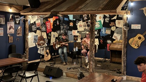 Performers onstage at "Songwriter Circle."