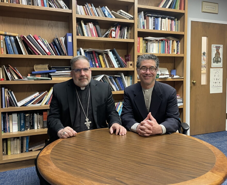 Left to Right-Bishop John Stowe and Rabbi David Wirtshafter