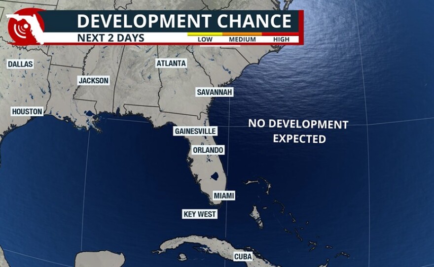 Tropical cyclone development map.
