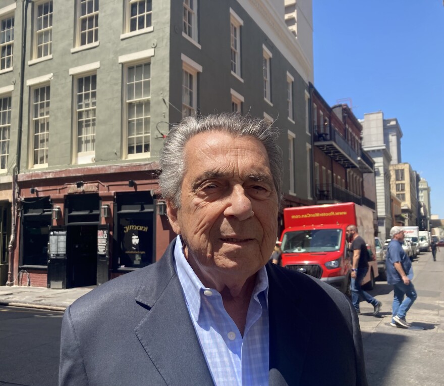 Vincent Glorioso Jr. stands at the former site of the Up Stairs Lounge, where an arson attack claimed 32 lives in 1973.