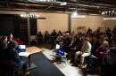The forum between Gov. Kelly Ayotte and Cinde Warmington took place at Harpoon Brewing in Manchester, Oct. 22, 2026.
