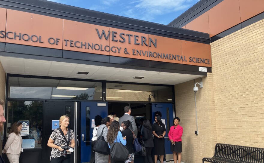 Western School of Technology in Baltimore County boasts 34 career and technical education pathways for its students. Photo by Bri Hatch/WYPR.