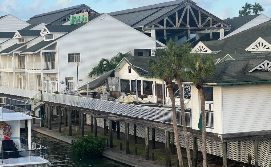 Flooding in Indian Shores following Hurricane Helene on Sept. 27, 2024.
