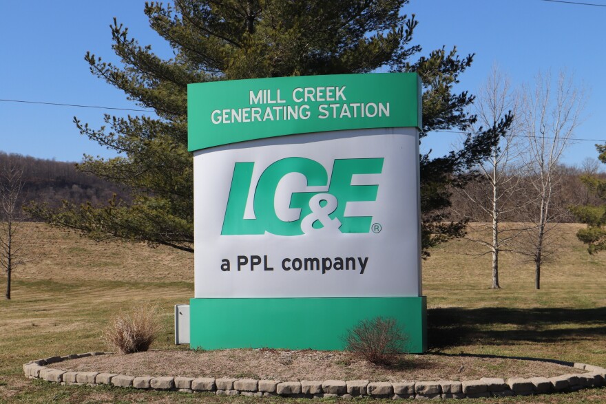 The entrance to LG&E's Mill Creek plant in southwest Jefferson County.