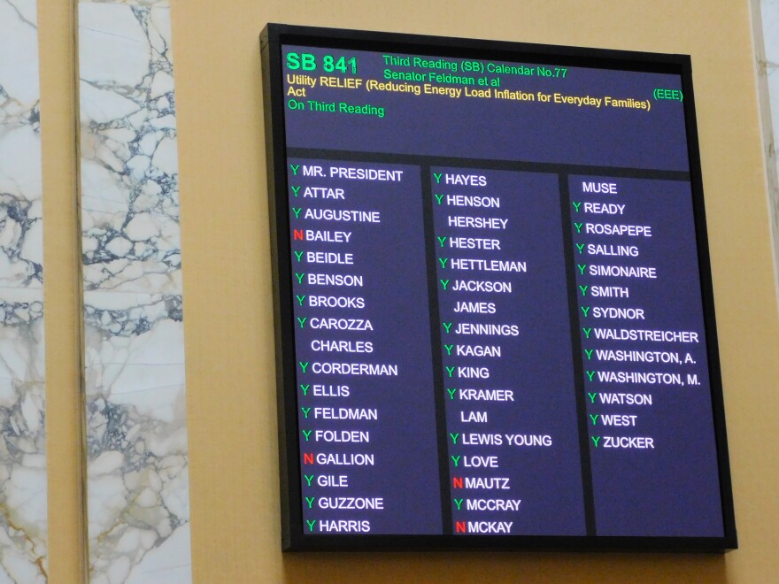 The Utility RELIEF Act cleared the Senate with bipartisan support on Monday on the Senate floor in Annapolis, Md.