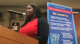 Parent Erica Wilson praised former Lee's Summit Superintendent Dennis Carpenter at the board meeting after he resigned. Carpenter fought for an equity plan that was unpopular with some white parents and school board members.