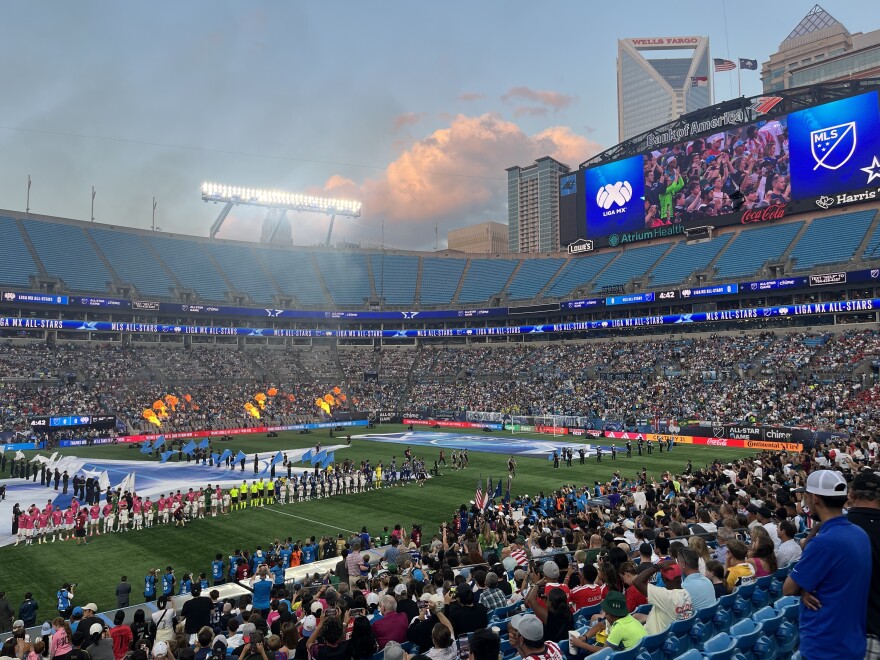 Thousands of fans packed Bank of America Stadium on Wednesday as Charlotte hosted its first MLS All-Star Game, a milestone many supporters said reflects the city's growing stature as a sports destination.