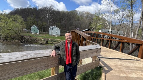 Conservancy for Cuyahoga Valley National Park President and CEO Greg Peckham stands nearby the Cuyahoga River outside of the Boston Mill Visitor Center on Monday, April 20th, 2026.