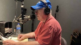 Pickin' co-producer Harold Smith in the WHRV studio.