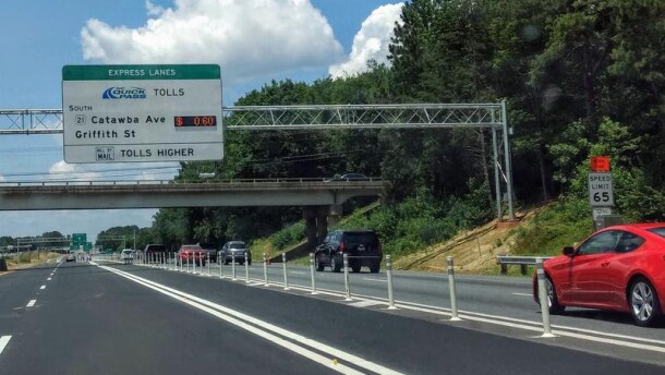 Toll lanes on I-77