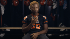 From "Audible," a documentary about the football team at the Maryland School for the Deaf. (Netflix)