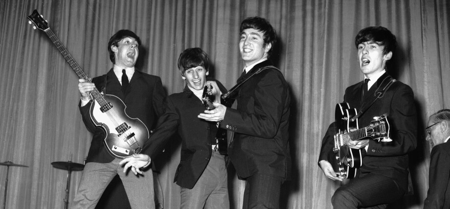 The Beatles at the Prince of Wales Theatre, 1963.