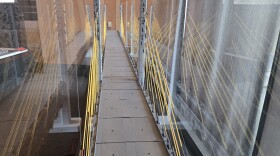 A model of the coming companion span for the Brent Spence Bridge at the Cincinnati Museum Center