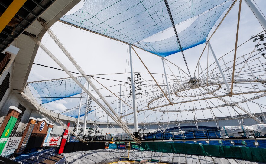 The City of St. Petersburg is working on Tropicana Field to get the stadium ready for the Tampa Bay Rays' 2026 season.