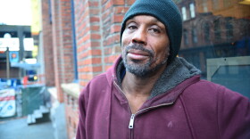 Nick Maxwell, a Real Change vendor, outside its office in Seattle on Jan. 27, 2015.