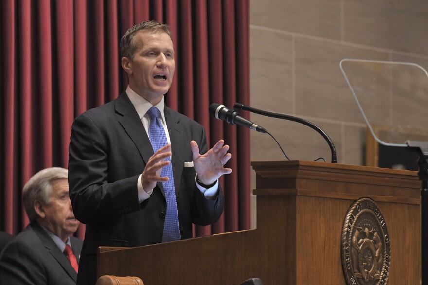 Gov. Eric Greitens delivers the 2018 State of the State address in Jefferson City.