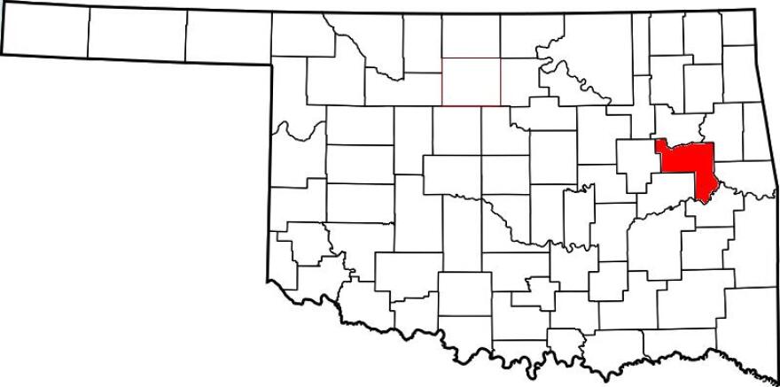 Muskoogee County in red