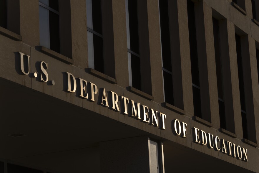 The headquarters of the U.S. Department of Education, March 12, 2025, in Washington.