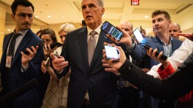 House Minority Leader Kevin McCarthy (R-CA) speaks with reporters as he leaves a House Republican Caucus Meeting for the House Floor on Capitol Hill on Monday, Nov. 14, 2022 in Washington, DC.