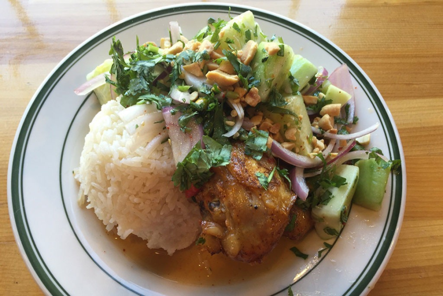 One dining highlight of 2017 for food writer, Sally Pollak, was the chile-lime chicken leg plate at Lucky Next Door in Burlington.