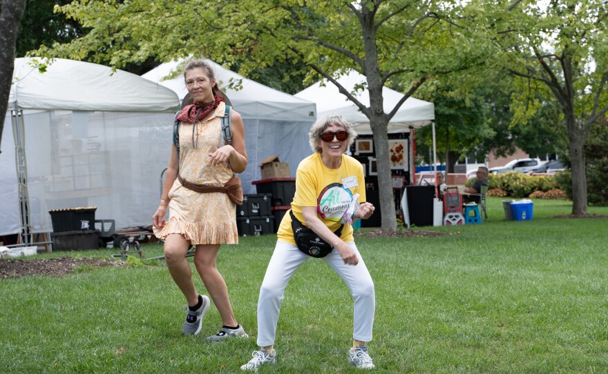 Attendees at Art on the Commons on Sunday, August 11, 2024. (Ruthie Herman for WYSO)