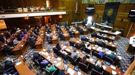 The House of Representative meet in the chamber at the Statehouse, Thursday, April 22, 2021, in Indianapolis.