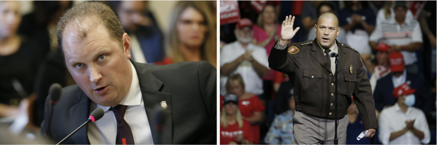 (LEFT) Republican Oklahoma state Rep. Jon Echols of Oklahoma City. (RIGHT) Tulsa County Sheriff Vic Regalado.