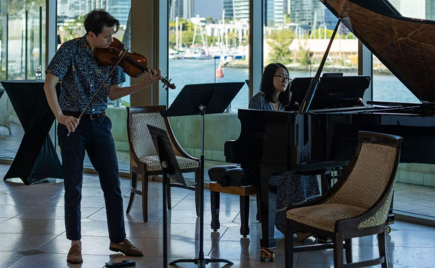 Violinist Stefan Jackiw performs with pianist Shiqi Xu on June 14, 2026 at The Kahala Hotel & Resort.