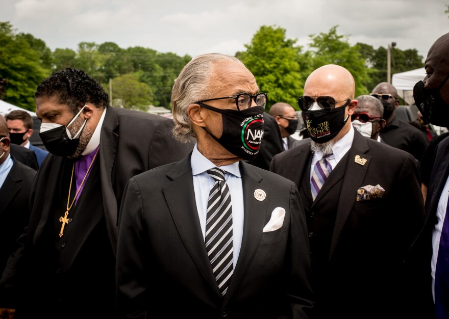 Rev. Al Sharpton, who delivered a eulogy honoring Andrew Brown Jr., on Monday in Elizabeth City, NC, said not to "confuse the celebration with the determination to get justice."