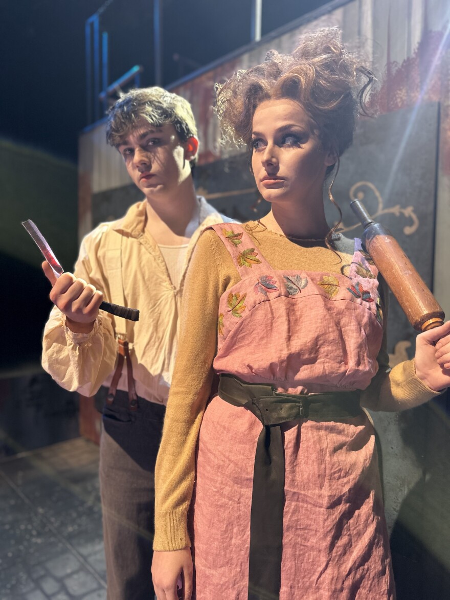 Jack Austin and Savannah Lee in "Sweeney Todd"