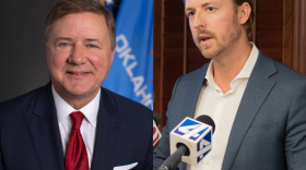 (Left) Oklahoma Attorney General Gentner Drummond. (Right) State Superintendent Ryan Walters.