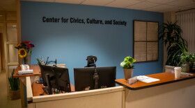 The front desk for the Center for Civics, Culture and Society at Cleveland State University, one of five state-mandated "intellectual diversity centers" at universities across Ohio.