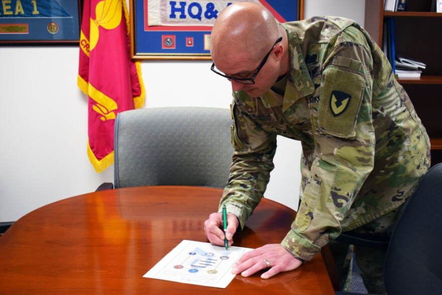 Army Col. Steve Dondero supervises 751 civilian employees at Crane.