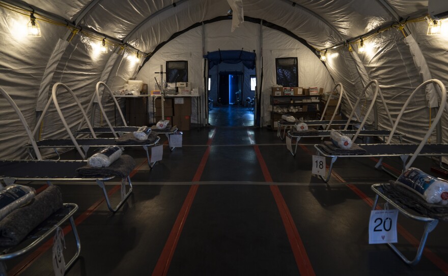 The Global Response Management field hospital set up in Matamoros response to COVID-19.