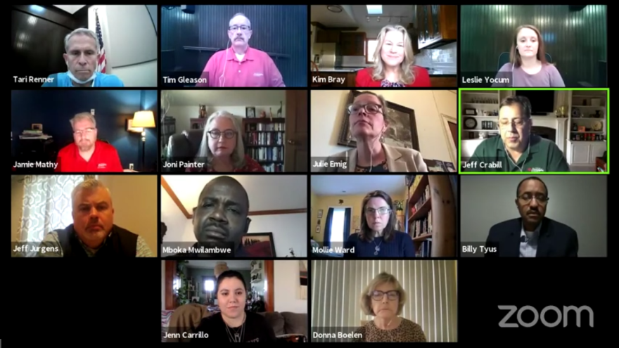 Bloomington City Council meets remotely April 12, 2021.
