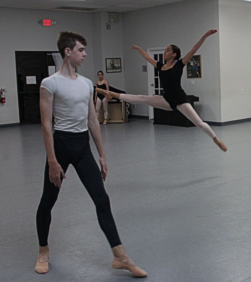 Florida Gulfshore Ballet dancers rehearsing "The Nutcracker"