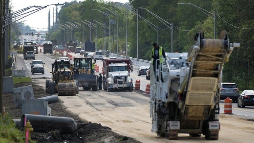 The Jacksonville Transportation Authority has used a local gas tax to pay for roadwork like this widening of Collins Road on Jacksonville's Westside.