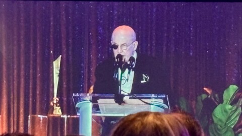 Salman Rushie received the Ambassador Richard C. Holbrooke Distinguished Achievement Award at the 2025 Dayton Literary Peace Prize award ceremony.