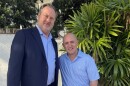 Bill Carlson poses with Ken Babby