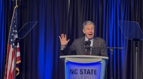 Gov. Roy Cooper speaks at the N.C. Democratic Party's annual Unity Dinner on Saturday, July 26, at N.C. State University's Talley Student Union. Cooper, a Democrat, seemed to confirm a widely expected run for the U.S. Senate seat currently held by Sen. Thom Tillis, a Republican.