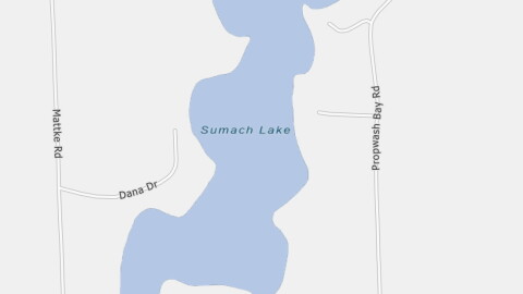 Map of Sumach Lake in Arbor Vitae