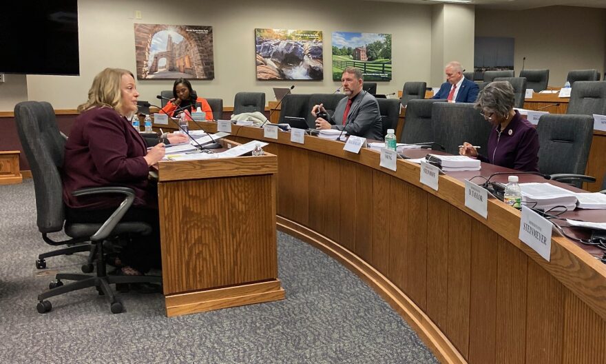 Missouri Mental Health Director Valerie Huhn discusses Gov. Mike Kehoe's proposed budget for her department in a House Budget Committee meeting on Tuesday, February 10.