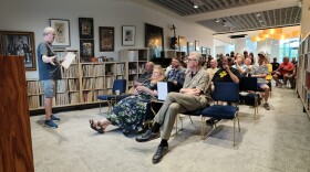 A photo from an August 7 event at the Listyning Room called "eat.sleep.vinyl."