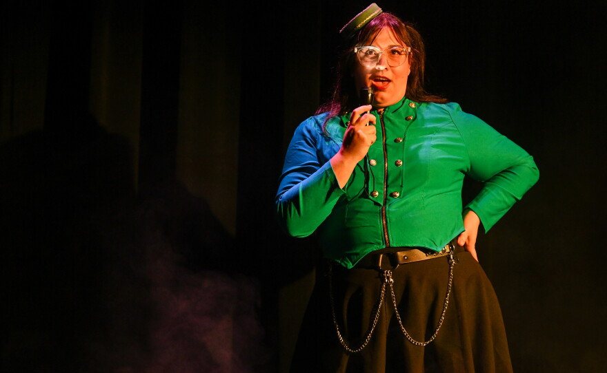 Sarah Pellegrini, who plays one of the two Usherettes, sings the opening number, 'Science Fiction/ Double Feature.'