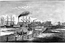 Pacific Guano Co in Woods Hole, 1860s. From the Woods Hole Historical Museum.