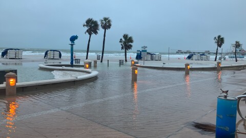 Flooding along Clearwater Beach