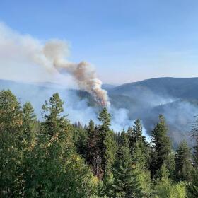 The Beaver Fire, burning in the Nez Perce-Clearwater National Forests, photographed in early September.