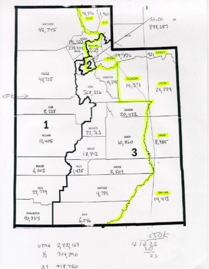 A 2001 Redistricting Map